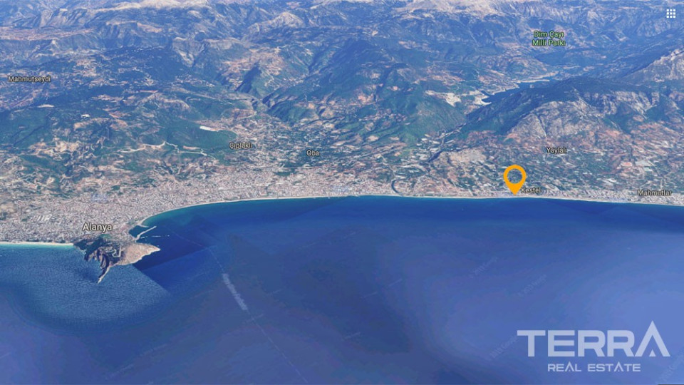 Land For Sale in Alanya Kestel Only 50 m to Beach